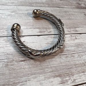 💚Silver/gold cuff bracelet